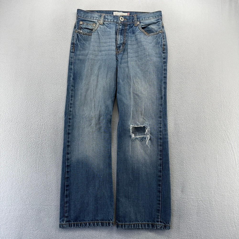 Vintage Aeropostale Jeans Mens 32x30 Fit 31x28 Blue Essex Bootcut Distressed y2k